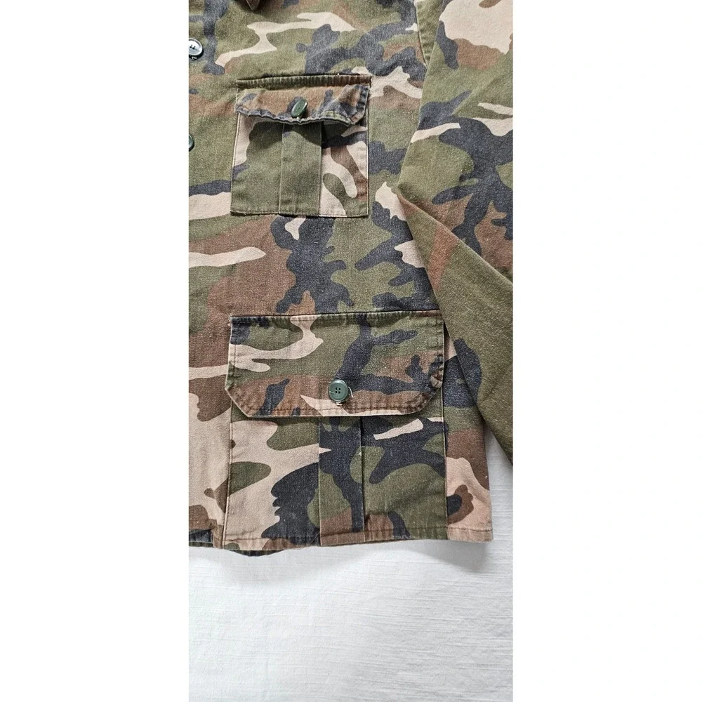 Winchester Mens Camo Hunting Jacket Large Cotton Woodland Camouflage Field Coat - Picture 5 of 12